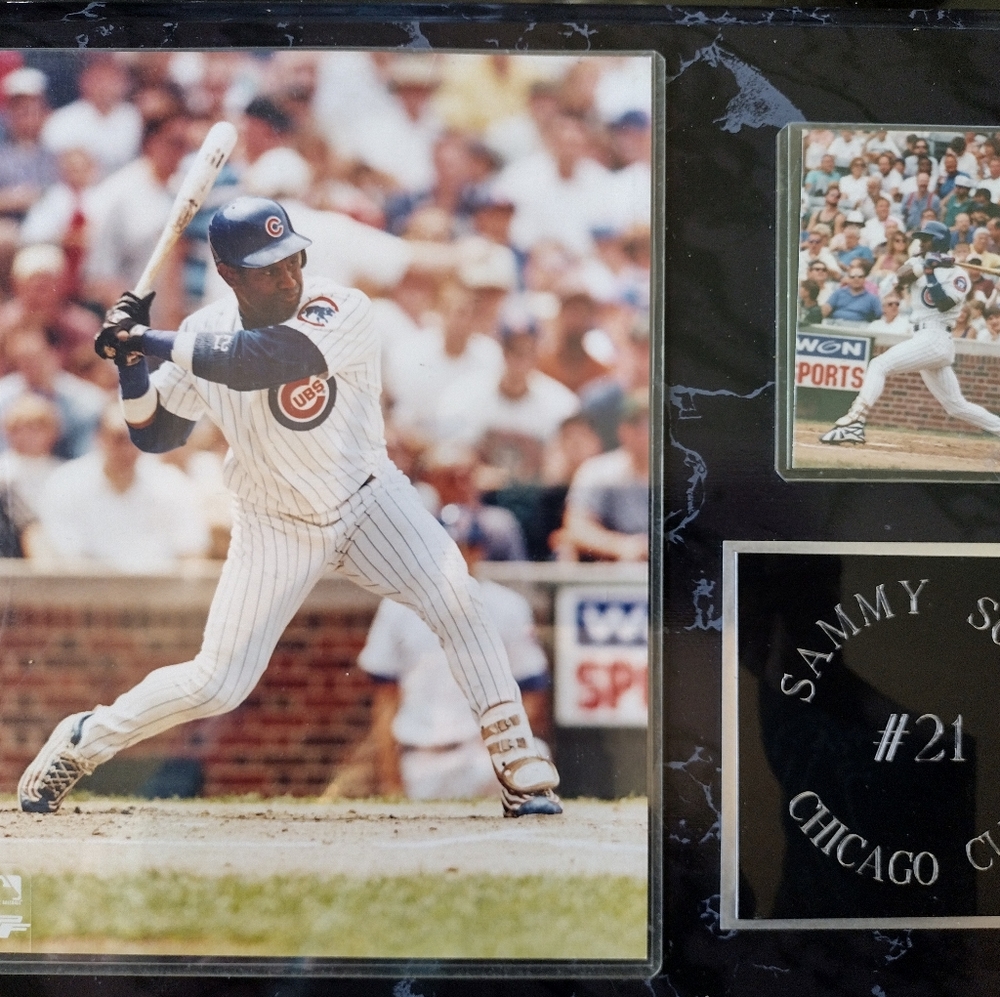 Sammy Sosa #21 Chicago Cubs Memorabilia Wooden Plaque